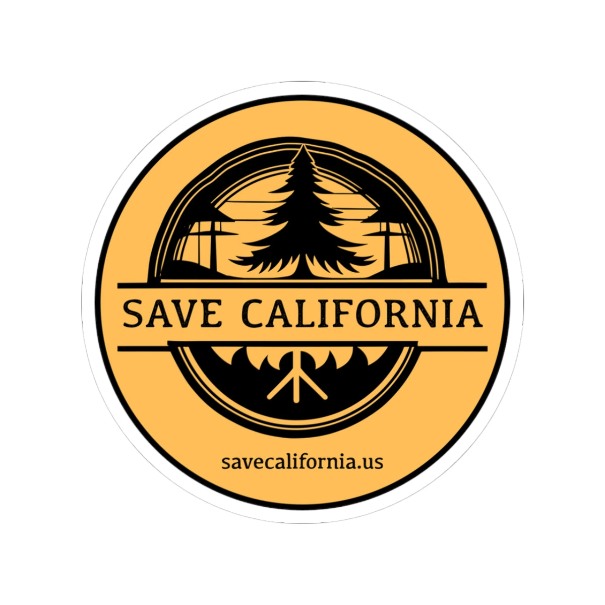 Save California - Original/OrangeLogo - Sticker