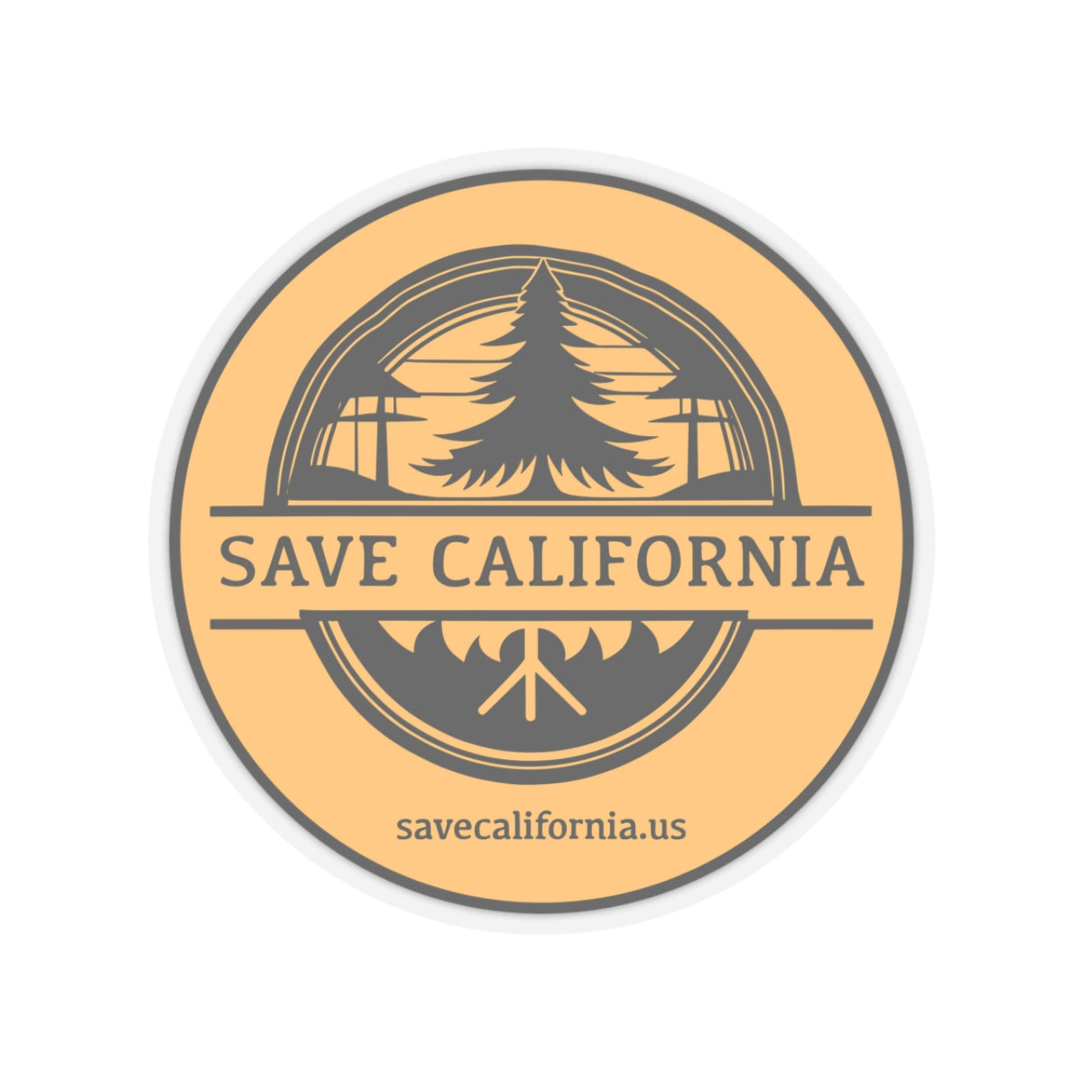 Save California - Original/OrangeLogo - Sticker