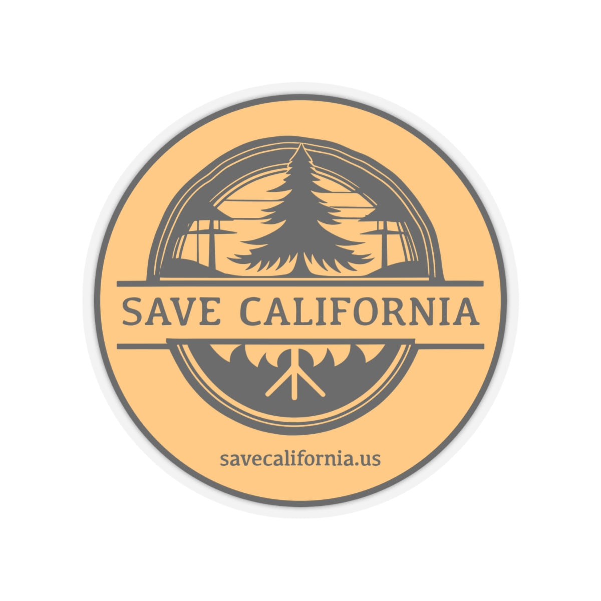 Save California - Original/OrangeLogo - Sticker