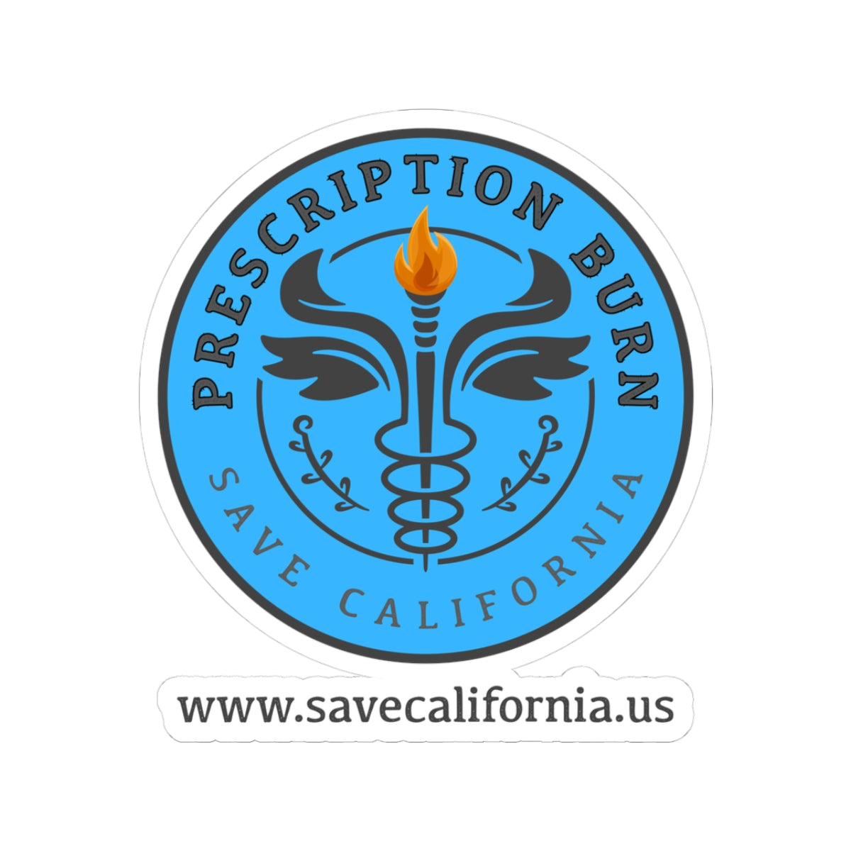 Save California - Prescription Burn/BlueLogo - Sticker